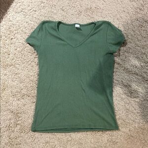 Fitted Green Short Sleeve T-Shirt
